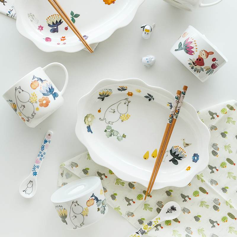 姆明moomin芬兰卡通餐盘保鲜碗