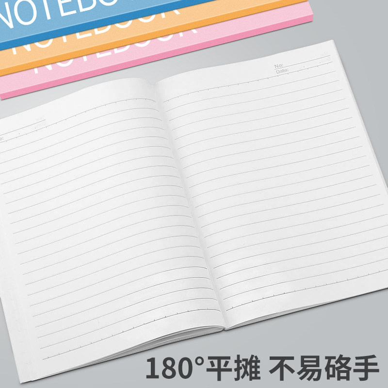 誉品笔记本简约高颜值清新撞色记事本初高中生用ins风软抄本a5书写顺滑软面抄练习本学生专用加厚横线日记本图片