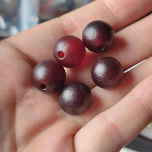 大孔道老南红玛瑙散珠单珠DIY配件甘红玛瑙散珠子项链手串配珠