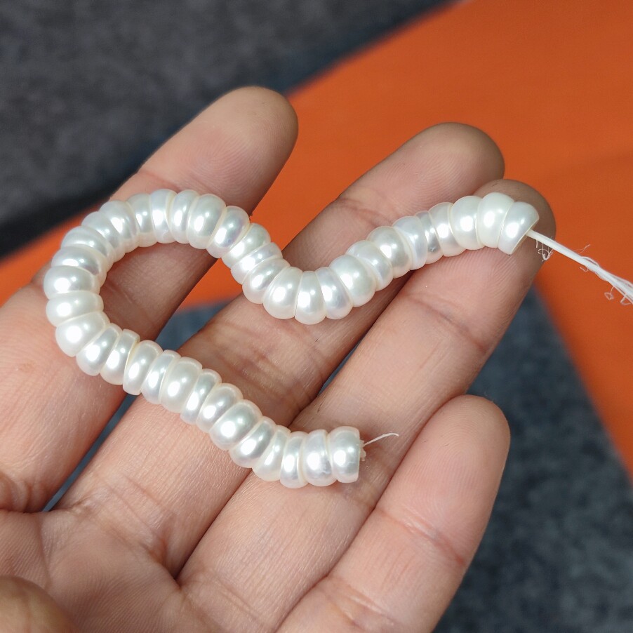 天然白珍珠大肠隔珠散珠子DIY男女手链手工串珠项链挂件配饰