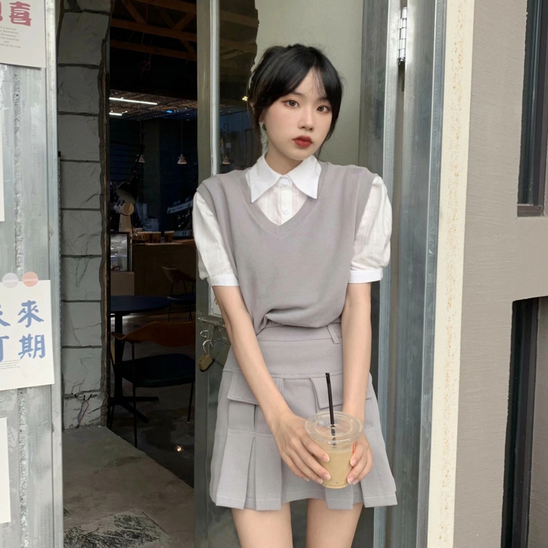 #Real price ᦇ net red Korean vest with vest for women in summer