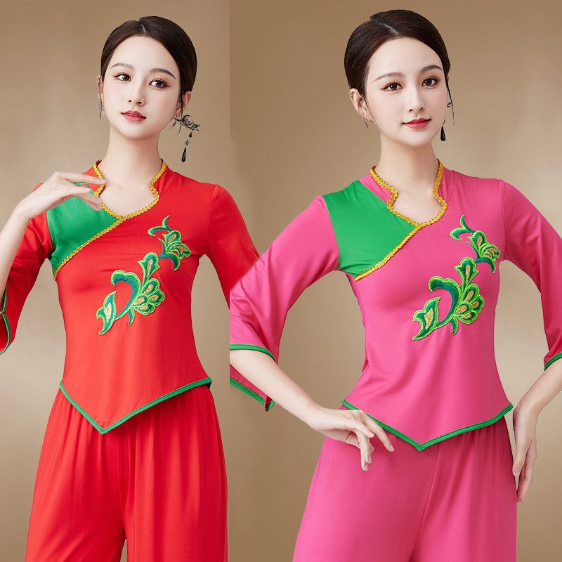 广场舞服装新款上衣女古典民族风