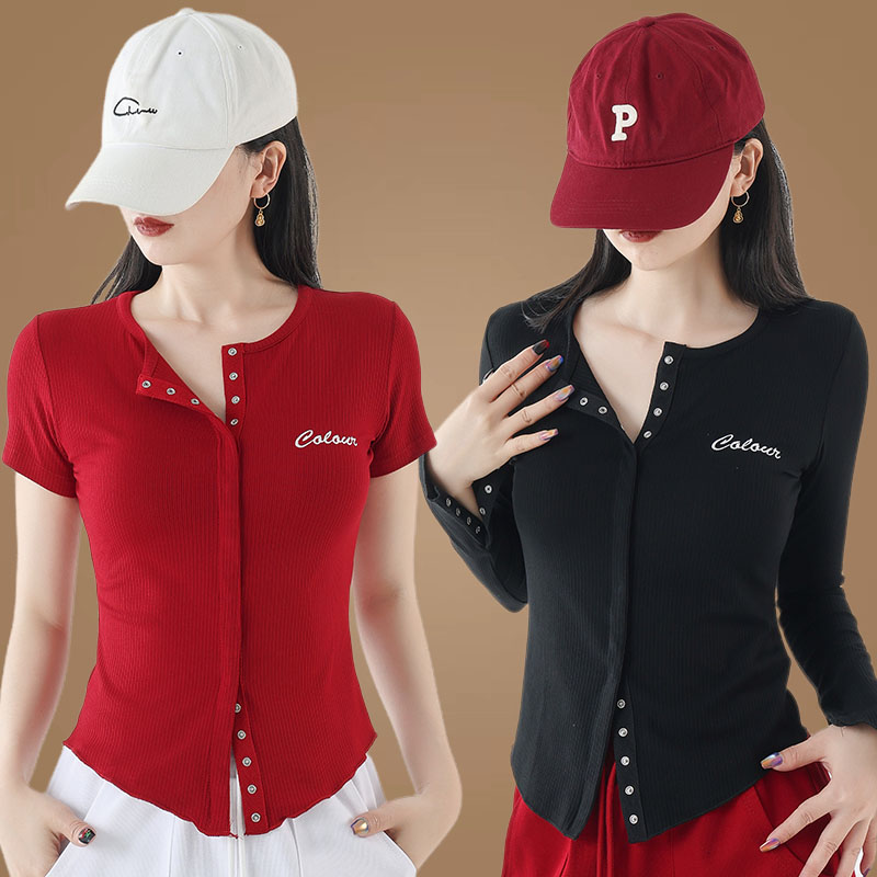 春夏季广场舞服装新款炸街上衣健身跳操运动莫代尔衣服曳步舞服装