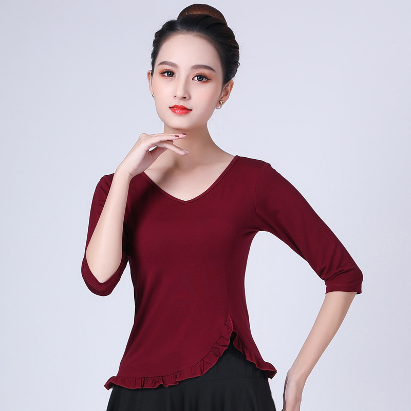 新春款形体拉丁恰恰上衣裙练功服