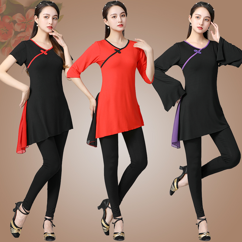 舞蹈服古典舞练功套装女纱衣新款