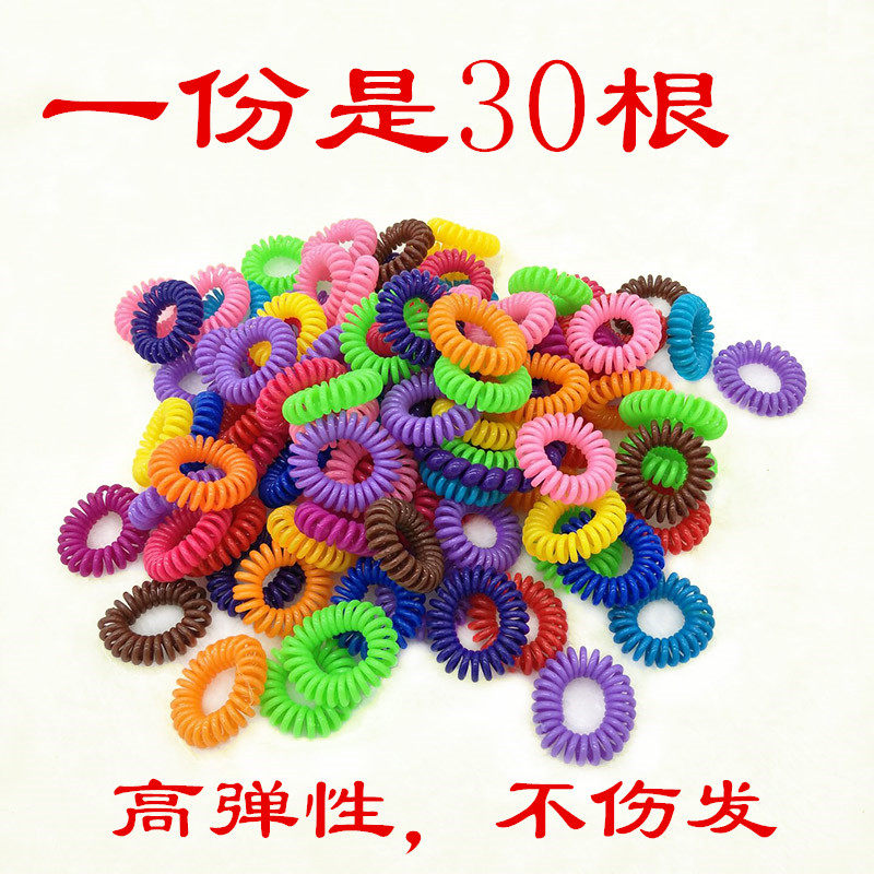 黑色发绳QQ电话线中号
