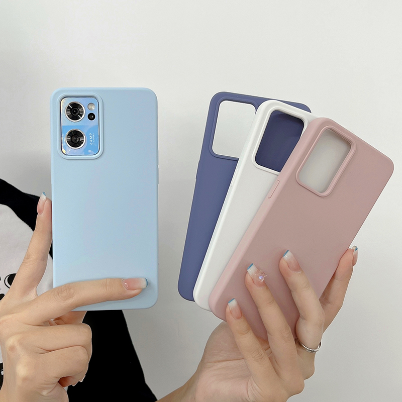 oppoReno7手机壳液态硅胶简约