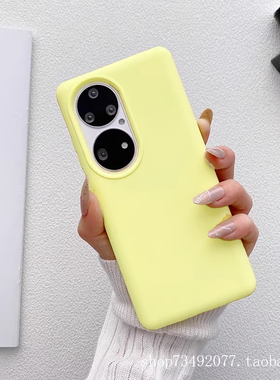 奶黄色适用华为P50手机壳P50e/P40/P30液态硅胶HUAWEI P50Pro/P60简约Nova12/13/14/Pura70/80Pro保护套Ultra