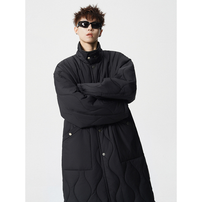 加肥加大码中长款棉服外套