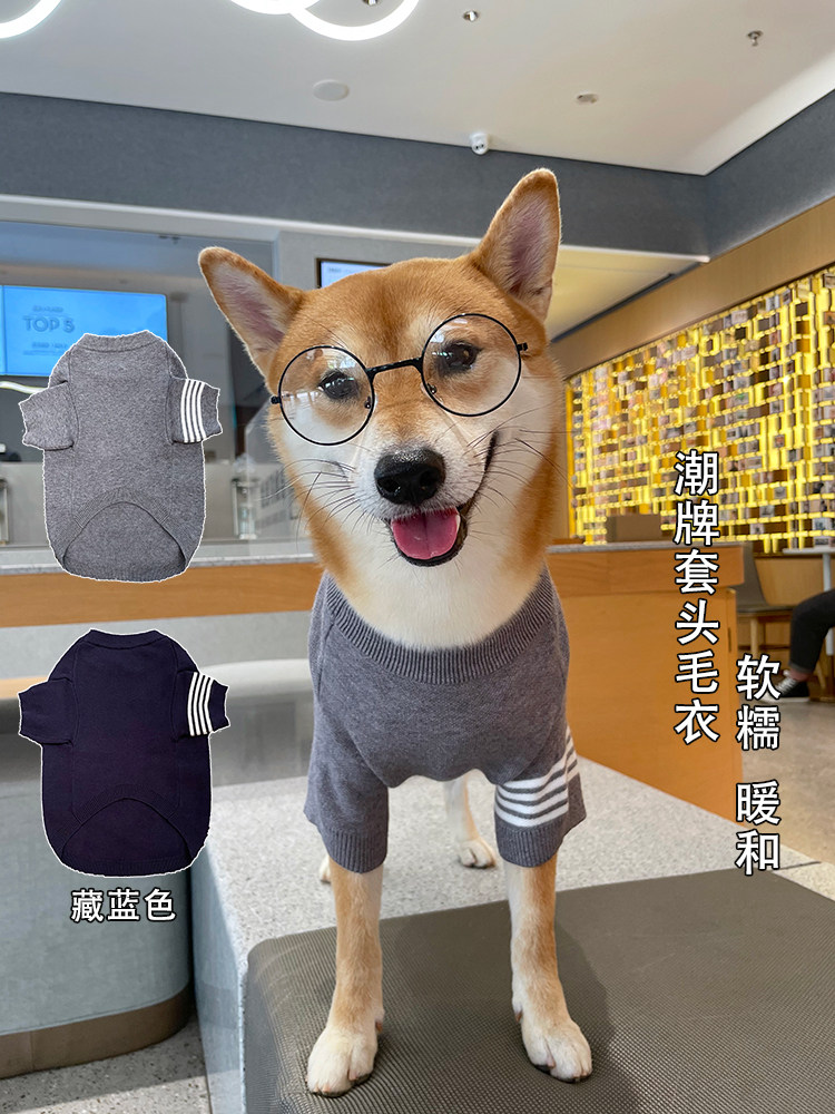 狗衣服春秋潮雪纳瑞小型中型犬针织衫外套比熊泰迪柴犬宠物tb毛衣