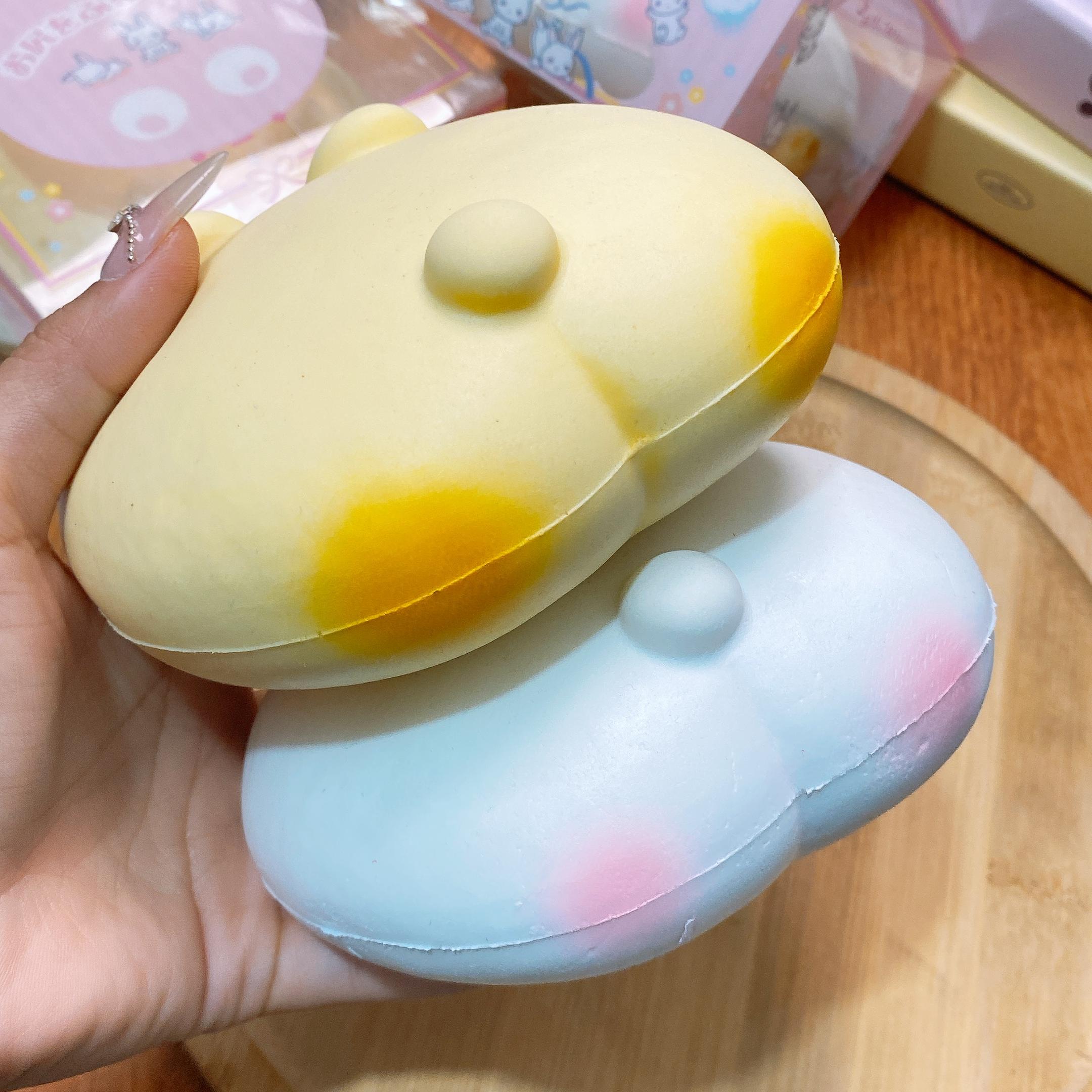 新品可爱抖臀兔湿软糯叽叽手感慢回弹橡皮泥湿泥解压玩具趣味礼物