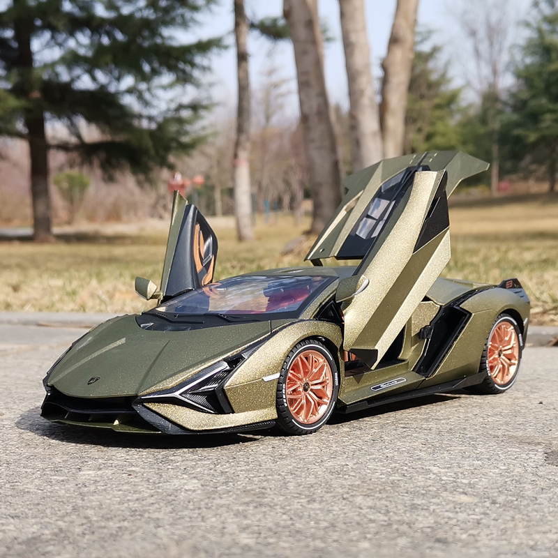 1:18兰博基尼闪电声光回力男孩仿真合金汽车模型摆件儿童金属玩具