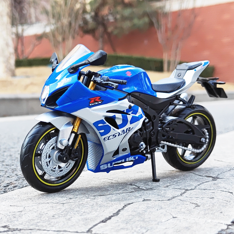 正版合金摩托车1:12铃木gsx-r1000r原厂仿真金属街车模型摆件收藏