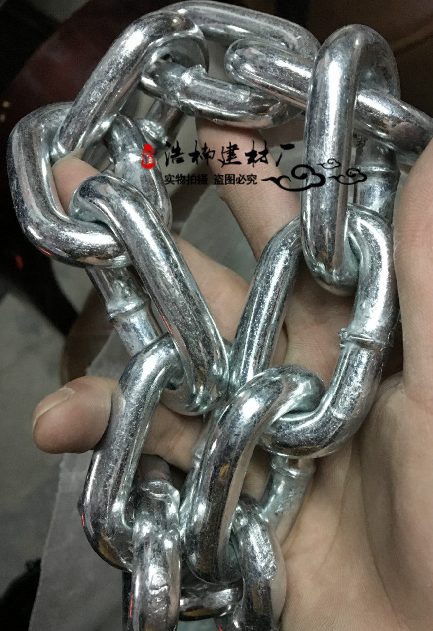10mm加粗链条镀锌铁链条锁锁链条狗链焊接防盗特粗铁链子吊链_虎窝淘