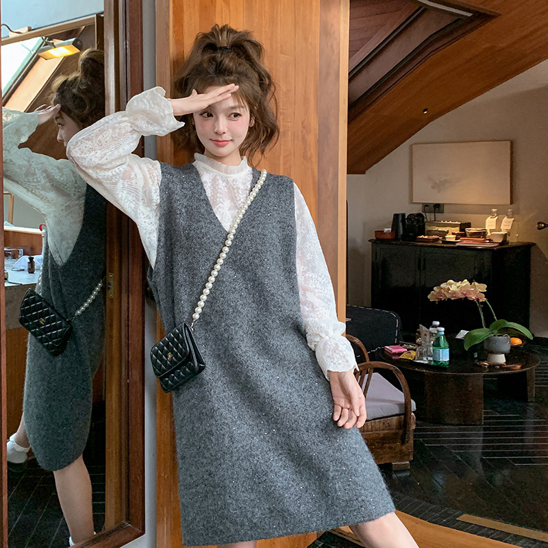 【已出大货】【数据好】时尚洋气背心裙两件套8802-P140-K198，女装连衣裙，浙宝176（原073）