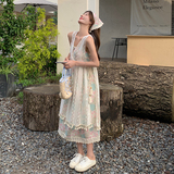 【已出大货】【送头巾】碎花叠穿三件套连衣裙女夏B20-P135-K198，女装连衣裙，浙宝176（原073）