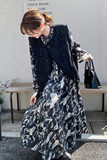 【数据好】新中式西装马甲水墨画连衣裙两件套8815-P170-K255，女装连衣裙，浙宝176（原073）