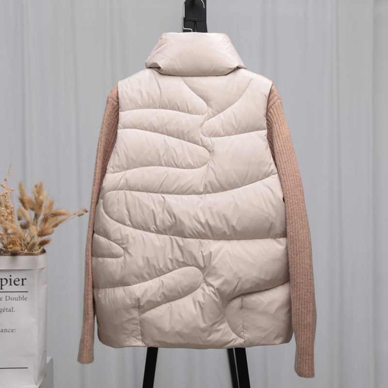 羽绒马甲女短款2021年新款冬韩版宽松轻薄羽绒服背心坎肩马夹外套