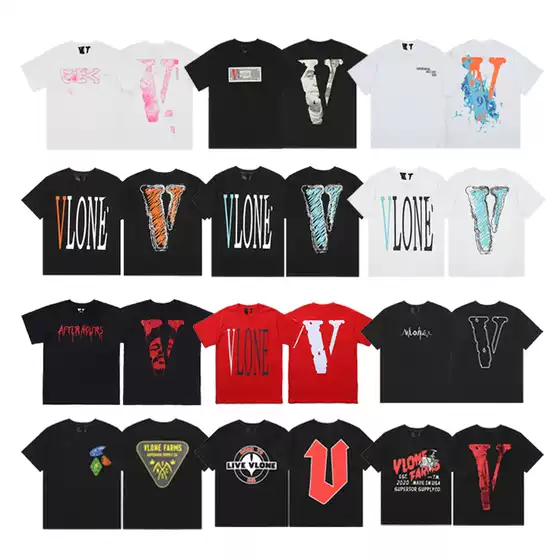 Vlone Fog American High Street Peace Dove Classic Unisex Couple Limited Edition T-Shirt Large V-Neck Short-Sleeve Tee