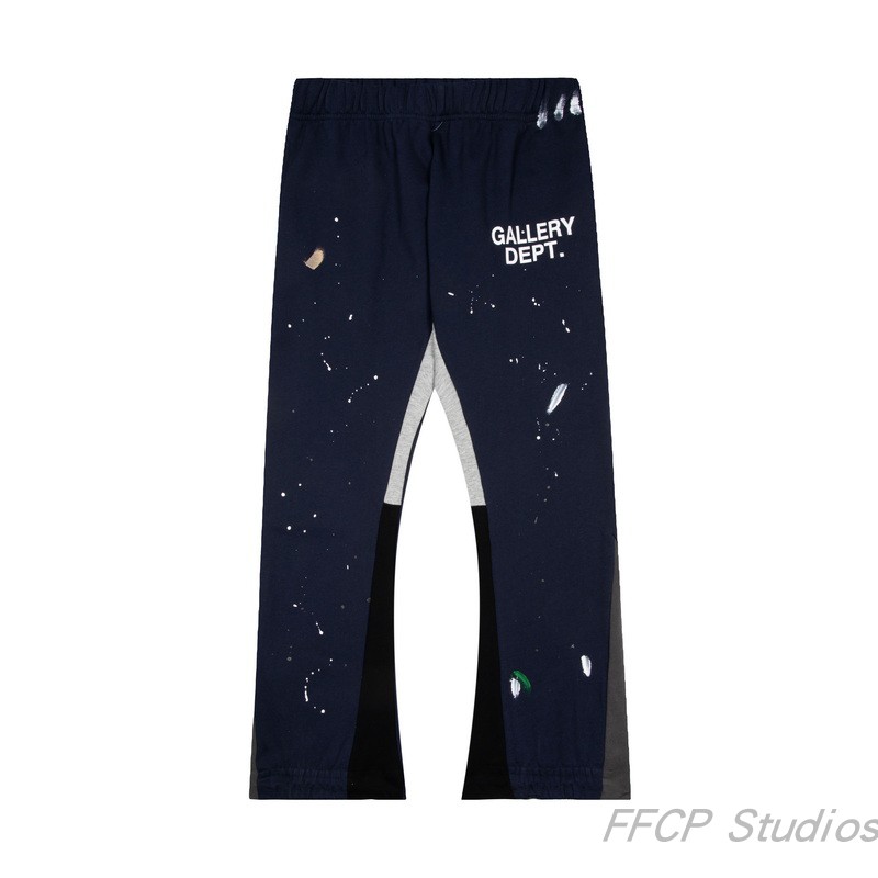 thumbnail for Correct version of gallery dept hand-painted ink splash stitching drawstring high street casual sweatpants micro-long pants for men and women