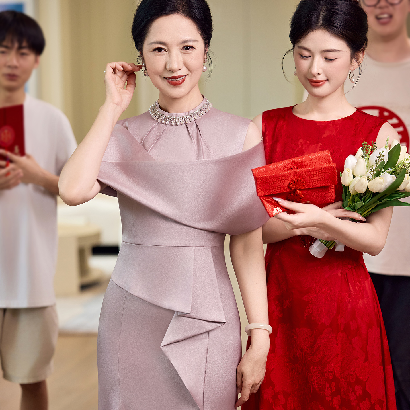 喜婆婆婚宴旗袍喜妈妈婚礼礼服