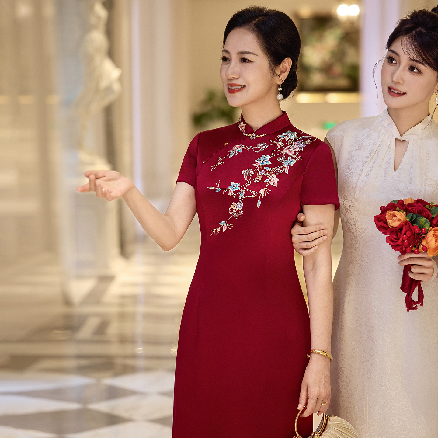喜婆婆婚宴礼服喜妈妈婚宴旗袍