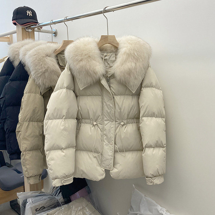 毛领短款羽绒服女秋冬新款高级感