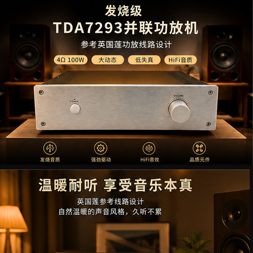 发烧HIFITDA7293并联100W功放机