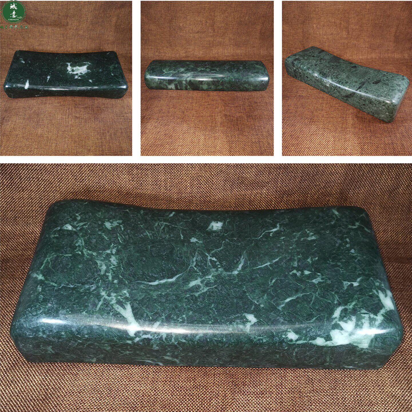 老人夏凉护颈天然玉石头实心药王石硬枕头颈椎枕磁疗枕养生助眠枕