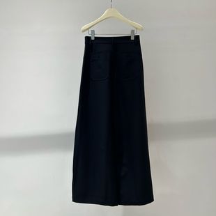商场同款 女E356609 2025秋新光板黑色简约宽松裤 脚显瘦休闲阔腿裤