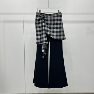 佳禾艾诺丝2026春款高腰气质微喇裤两件套休闲长裤女BR311117-789