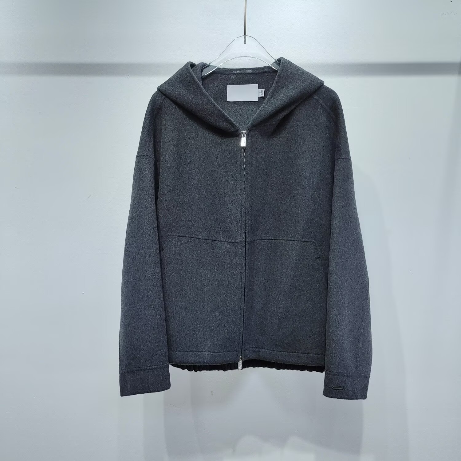 商场同款2025秋新连帽拉链羊毛大衣时尚毛呢外套女5GA170291-1980