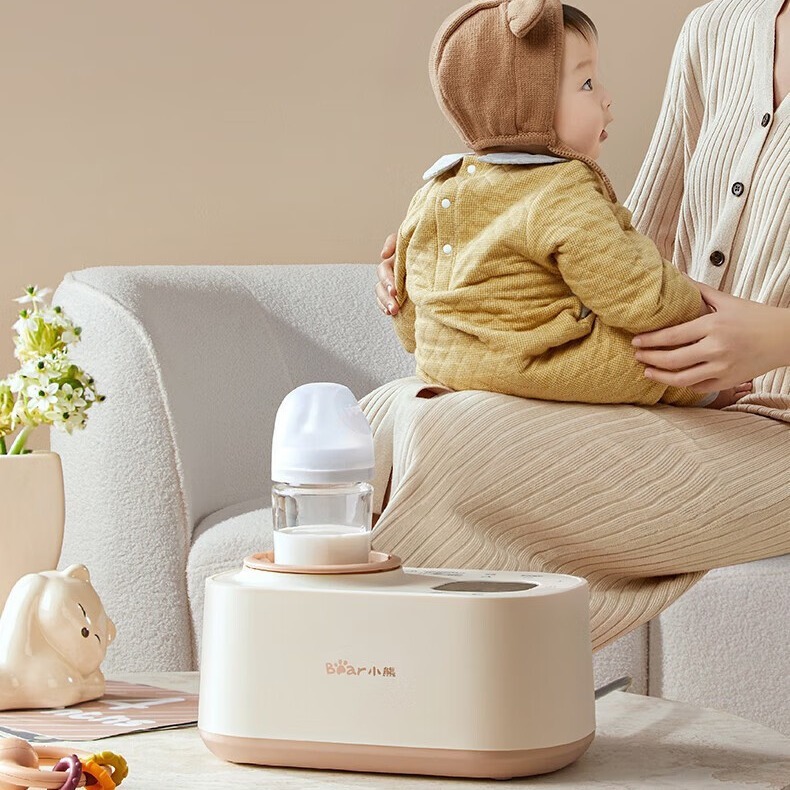 小熊温奶器摇奶器一体NNQ-J02E7无水暖奶三合一智能保温恒温调奶