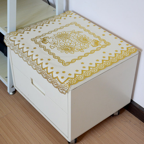 床头柜塑料蕾丝桌布防尘盖布