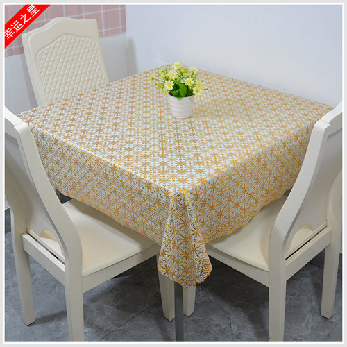 加厚款烫金pvc现代简约塑料桌布