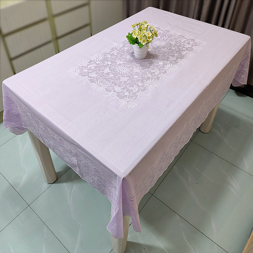 简约现代塑料防水长方形桌布