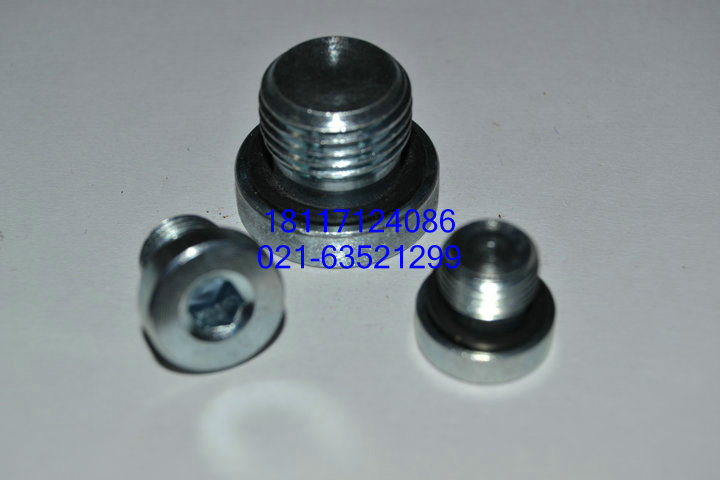 碳钢内六角螺塞法兰边堵头 内六角ED密封堵头丝堵 4BN-WD G1/8-G1