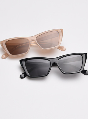 D5018欧美跨境猫眼蝶形偏光男女士太阳镜 ins复古风墨镜防紫外线