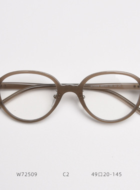 W72509日韩素颜TR90小椭圆近视眼镜框潮男女复古平光镜架可配度数