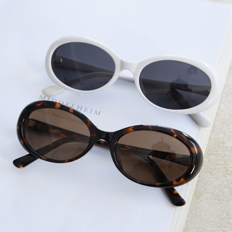 P9199新款欧美椭圆TR90板材脚偏光太阳眼镜潮女网红软妹街拍墨镜