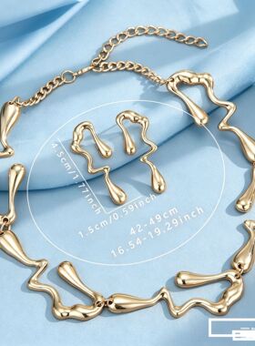 Geometric clavicle chain几何异性项链轻奢时尚锁骨链复古项饰女