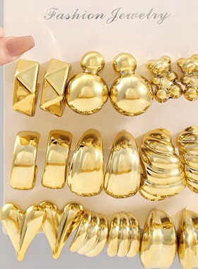 Women's Earring Set欧美耳环套装小众冷淡风格时尚百搭耳钉饰品