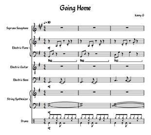 Going G回家高音萨克斯总分谱PDF视频谱伴奏音频 Home肯尼基Kenny