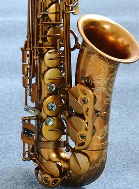 工匠100系列裸铜仿古咖啡色降E中音萨克斯品质质保售后无忧