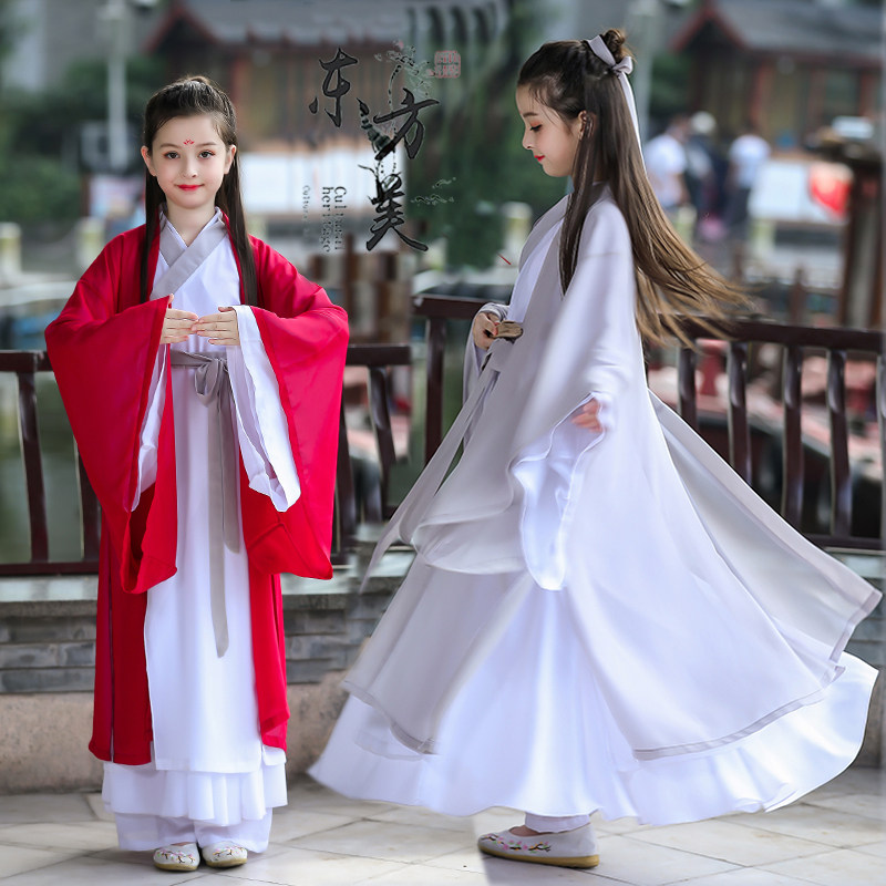 女童汉服春季中国风超仙交领古风套装裙儿童广袖衫国学装大袖襦裙