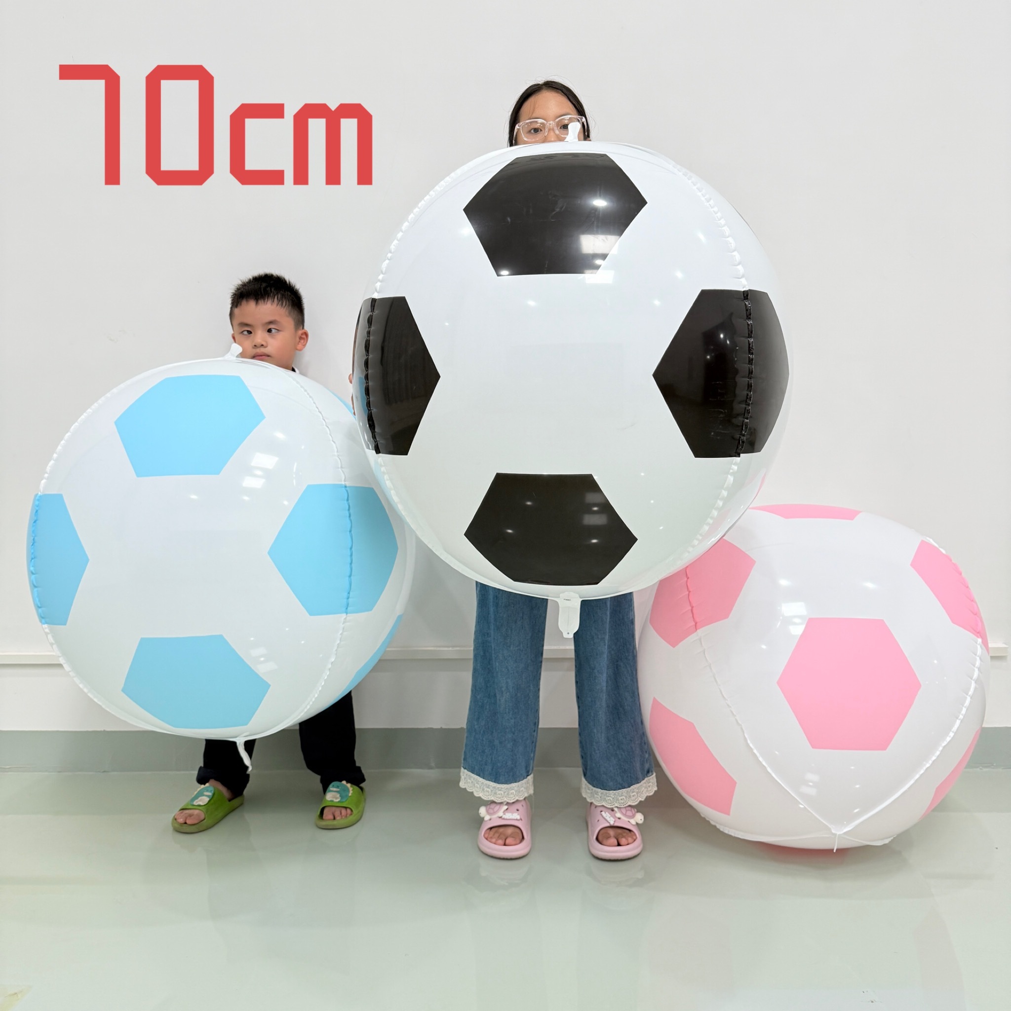 70cm超大号足球气球 泳池沙滩草坪亲子互动儿童玩耍气球足球主题