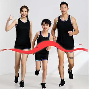 田径服男运动会比赛训练服女体育生背心小学生专业跑步服套装内衬