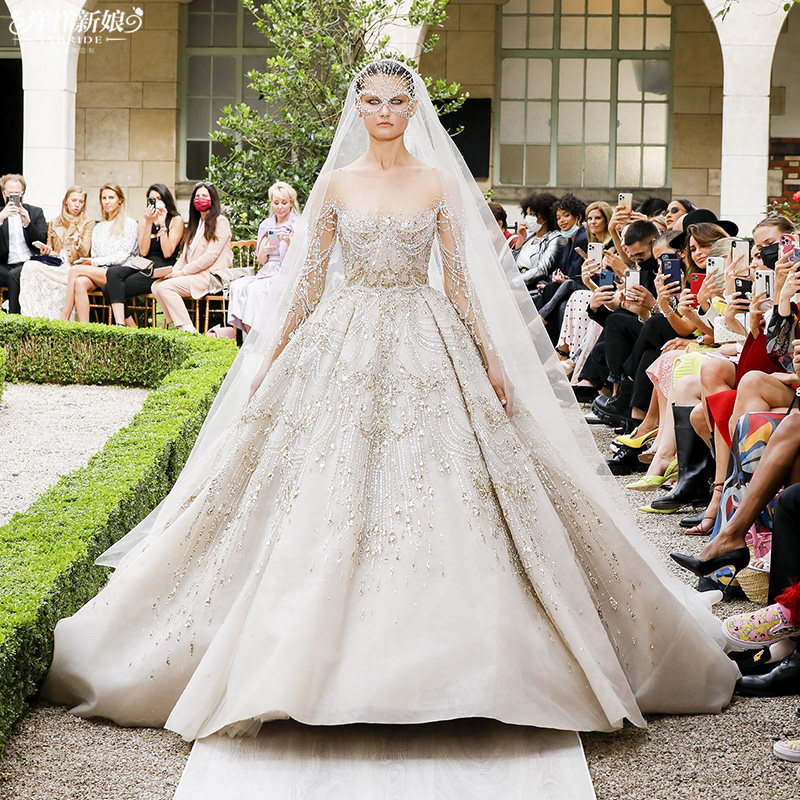 奢华结婚新娘主婚纱2023长拖尾
