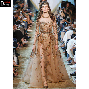 新娘结婚敬酒服2023金色显瘦鱼尾生日宴酒会年会高级感长礼服定制