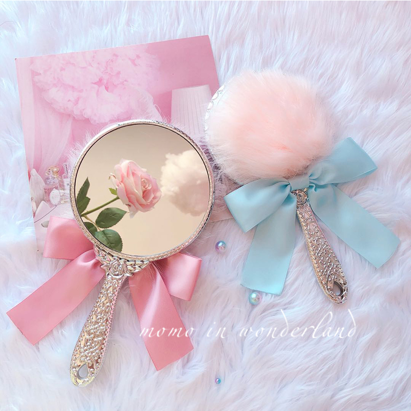 可爱少女心毛绒蝴蝶结ins手拿式